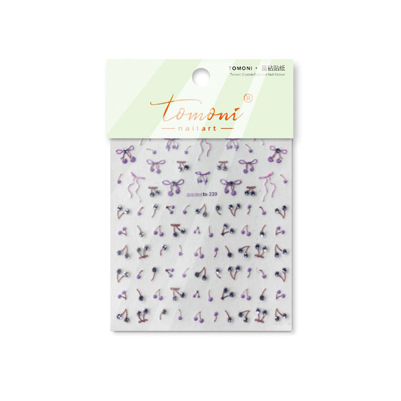 365nails: "Delicate Cherry & Bow" – nail art stickers