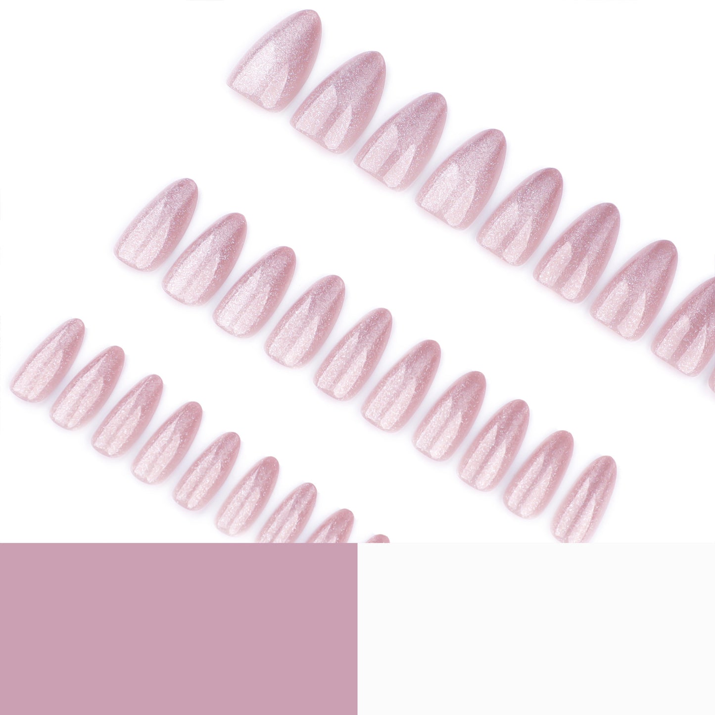 Sweet pink cat eye wearing nail almond wearing nail piece press on nails nail piece wholesale