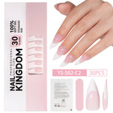 Nail tips French press on nails, simple long ladder manicure removable fake nails 120 pieces, prefabricated nail wholesale