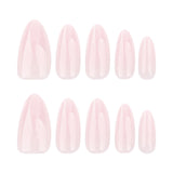 Simple solid color high-end manicure fake nail short almond-shaped wearable nail piece Repeatable wearable nail wholesale