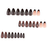 Warm Brown Gradient Nails with Deep Chocolate French Tips