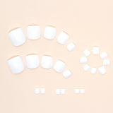 Esmalte para unhas postiças branco leitoso puro e simples, branco brilhante, peça de manicure vestível, 24 peças, caixa com 365 unhas