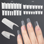 365nails: "Dual-Form Nail Tips (414/415)" – Long Coffin Clear Nail Extensions