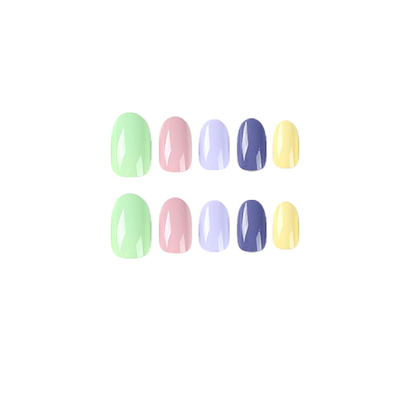成品穿戴甲批發 五色純色清新INS風｜365nails