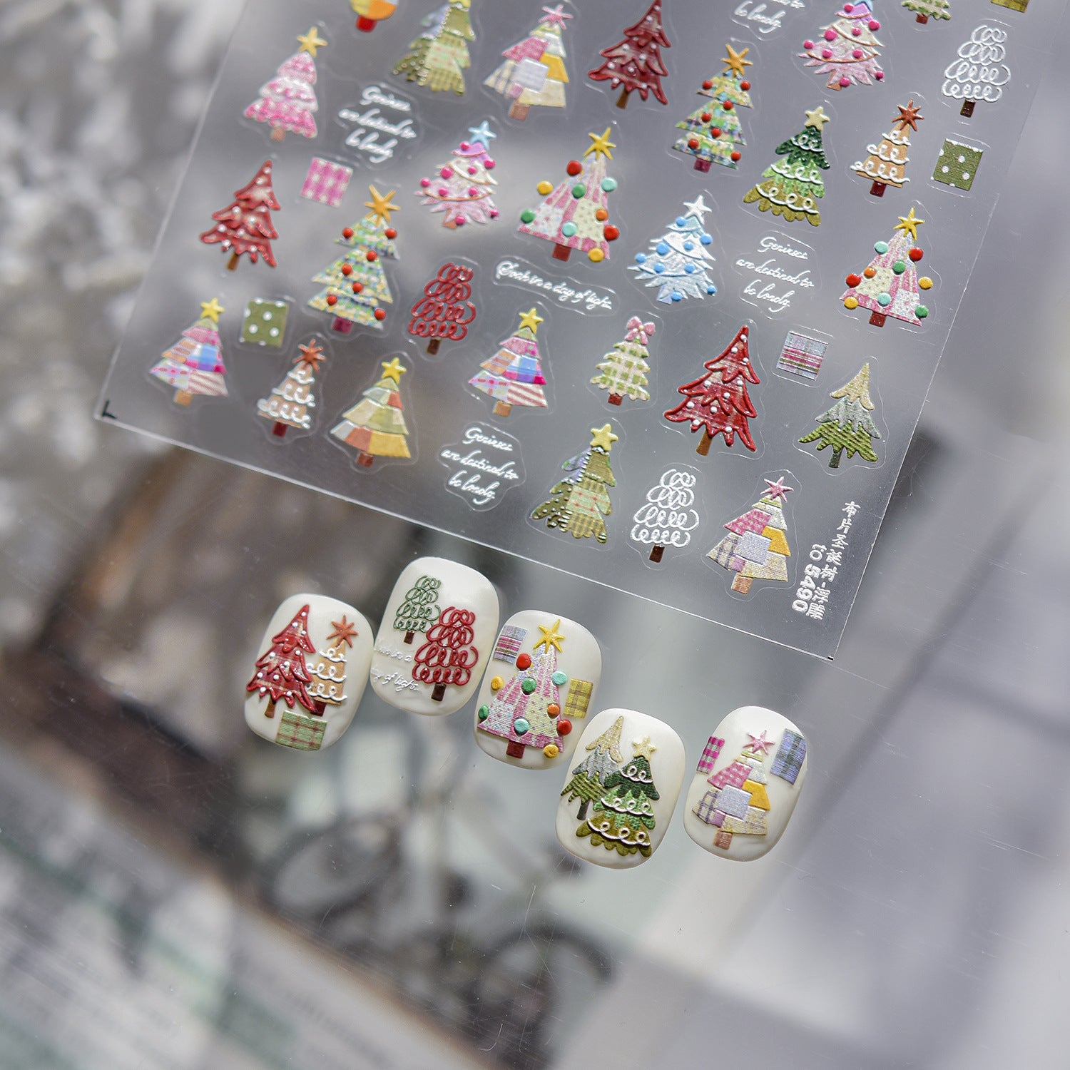 Christmas Sweet Party – Festive Bear Nail Art Stickers