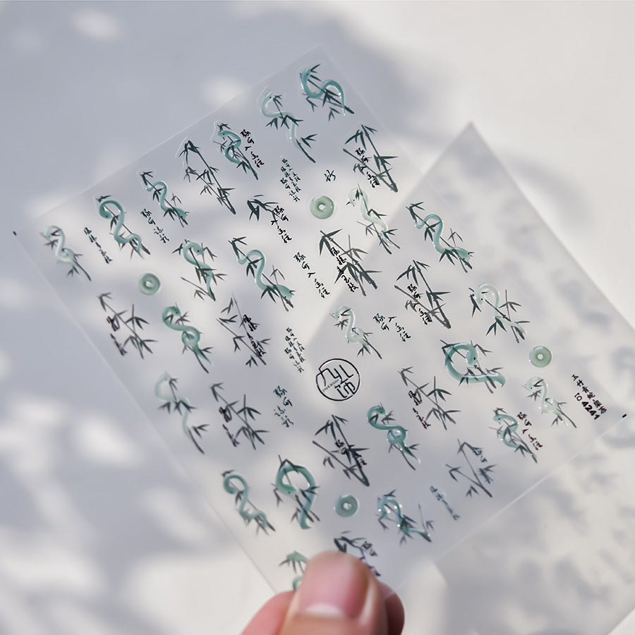 365nails: "Bambou à l'encre" – Autocollants Nail Art