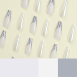 Peças de unha Use peças de unha Arte de unha finalizada Adesivos de unha Peças de arte de unha de balé longas Unhas postiças｜365nails