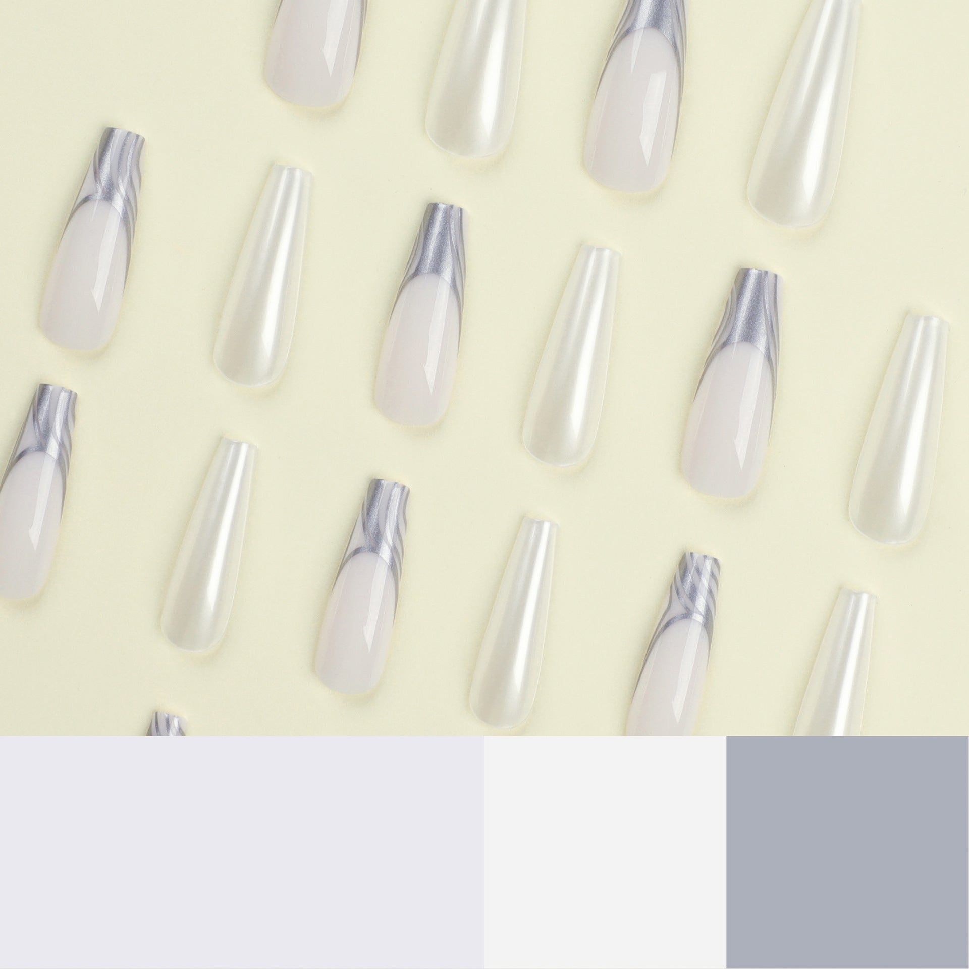 Peças de unha Use peças de unha Arte de unha finalizada Adesivos de unha Peças de arte de unha de balé longas Unhas postiças｜365nails