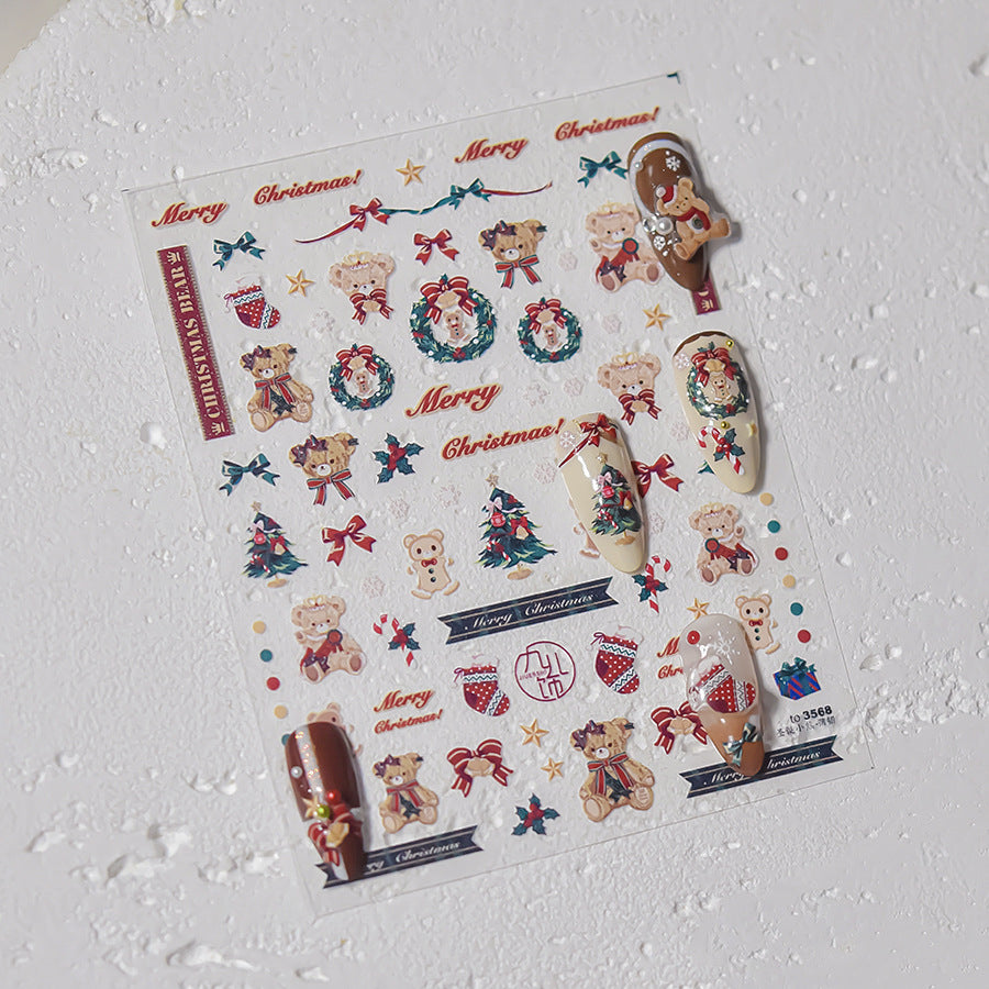 365nails: "Christmas Teddy Bear" – nail art stickers