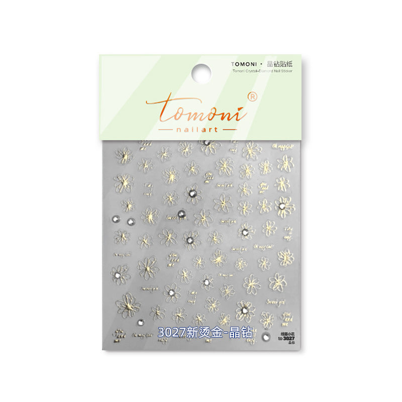 365nails: "gold foil daisy crystal bloom" – Nail Art Stickers
