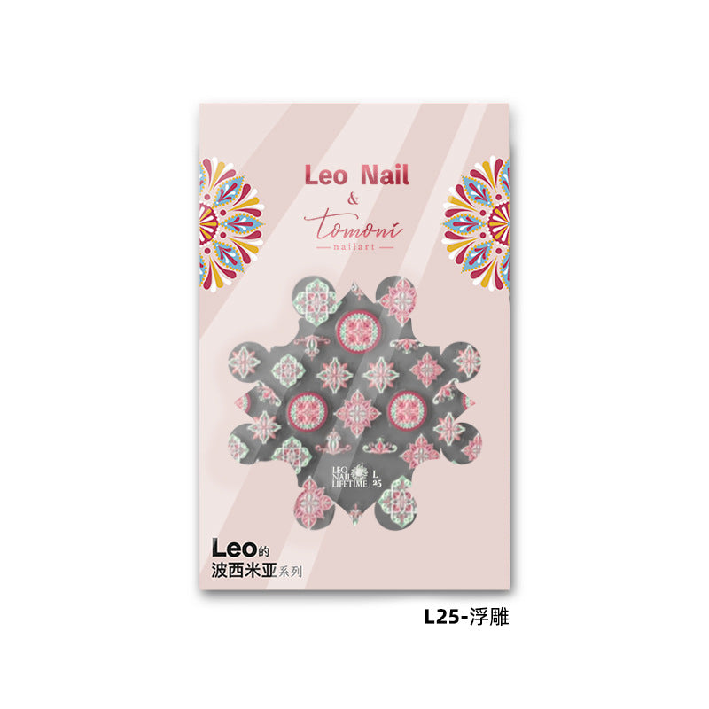 Chinese Traditional Pattern Collection: "Oriental Elegance" – 3D Embossed Nail Sticker