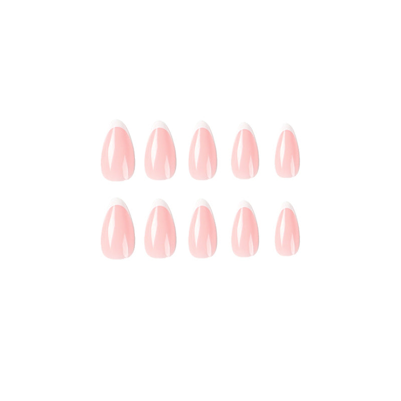 Uñas postizas al por mayor, parches de manicura francesa con borde blanco simple, uñas postizas al por mayor, uñas postizas al por mayor | 365nails