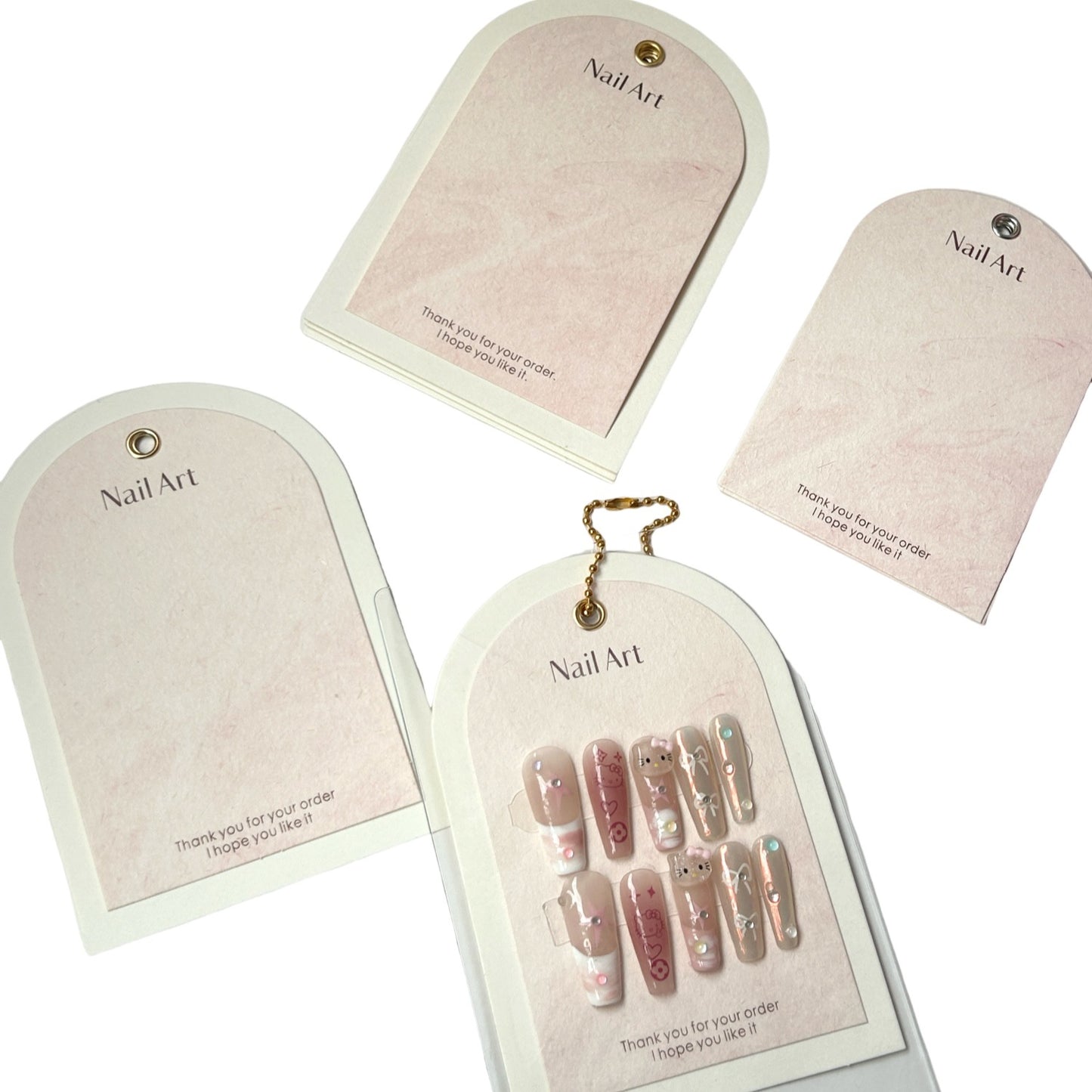 Double‑Layer Arch Nail Display Card – Premium INS‑Style Background Card for Press‑On Nails