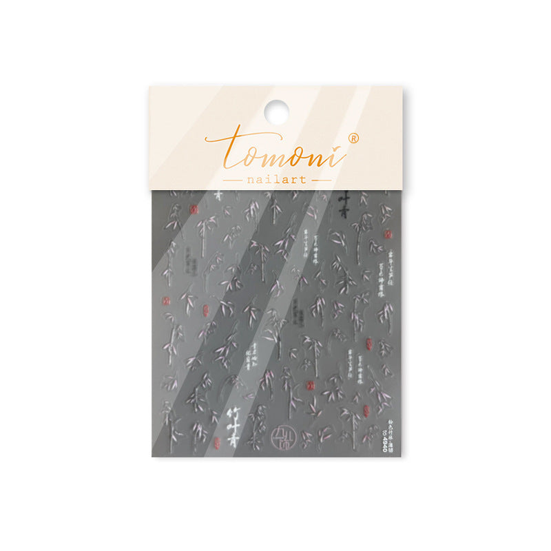 365nails: "Calligraphie bambou gaufrée" – Autocollants pour ongles