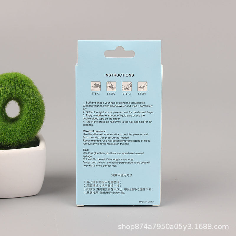 Pastel Window Box Press On Nail Packaging (MOQ=100)