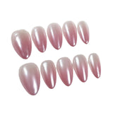 Handmade press on nails pure desire small fresh short nail patch  simple aurora nail almond wholesale｜365nails