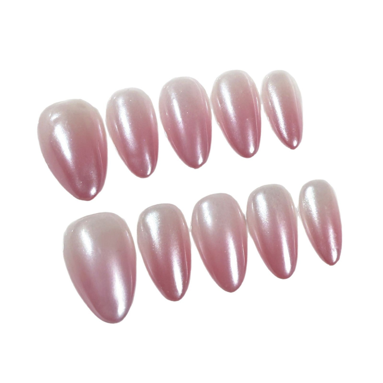 Handmade press on nails pure desire small fresh short nail patch  simple aurora nail almond wholesale｜365nails