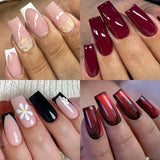 Nail Tips Explosive press on nails pads, transparent semi-sand and seamless square free grinding 240 boxed patch nail pads