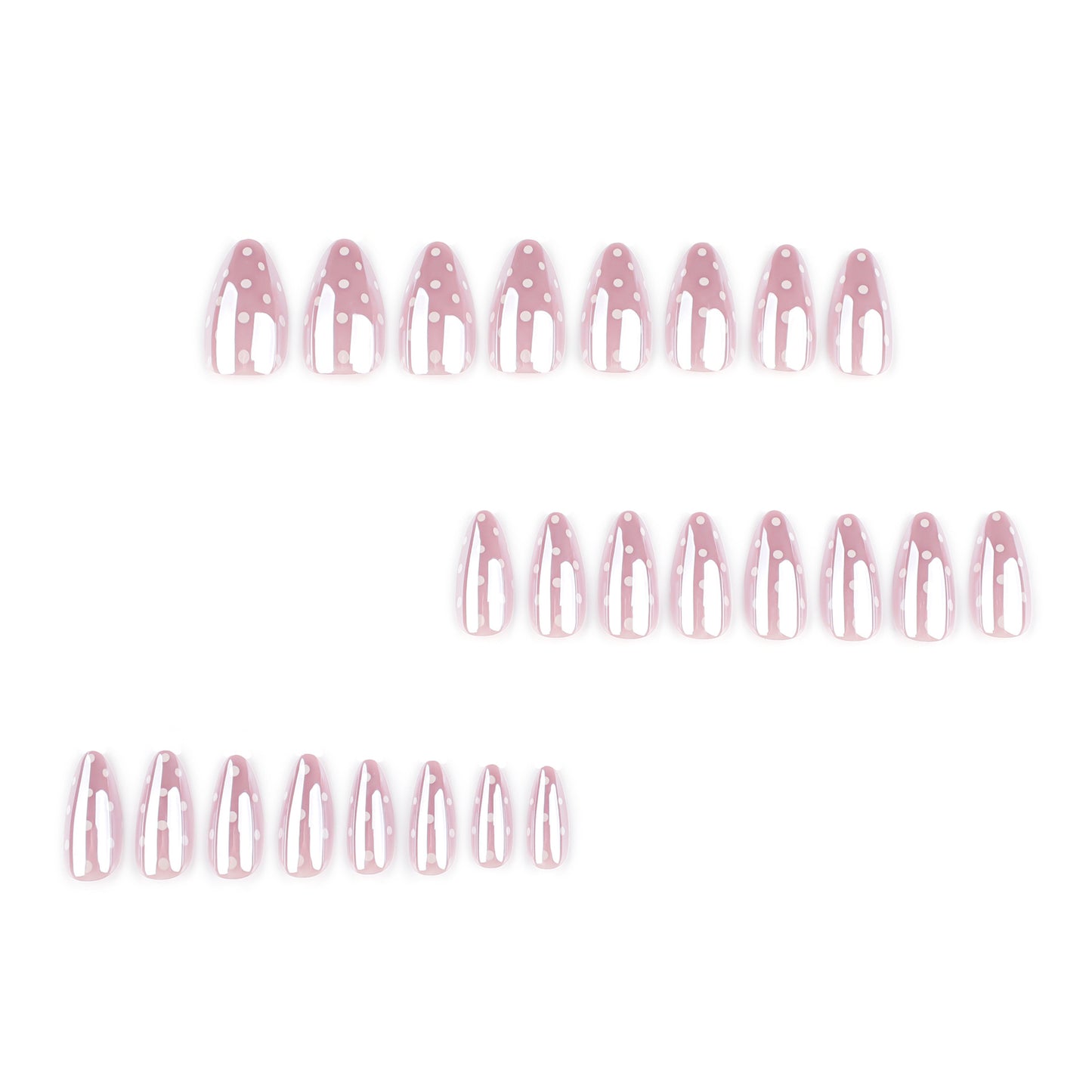 Sweet Pink Dot Press On Nails Cute Daily Style