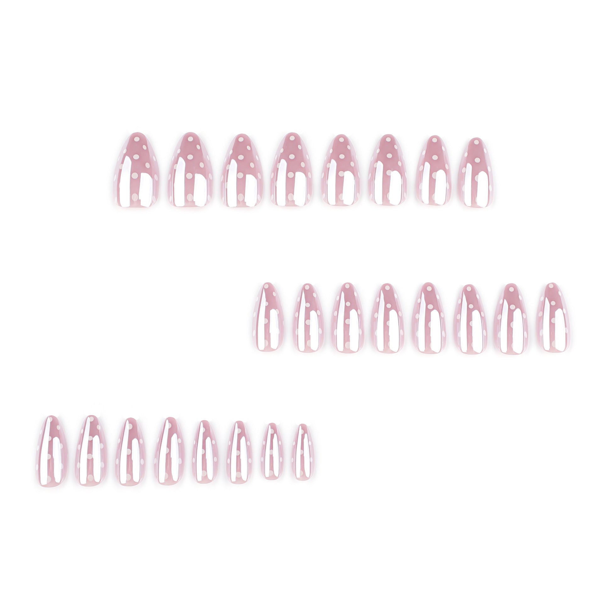 Sweet Pink Dot Press On Nails Cute Daily Style