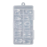 Nail Tips Nail pads for nail salons, transparent trapezoidal nail pads, ultra-thin and seamless nails 240 boxed nail pads