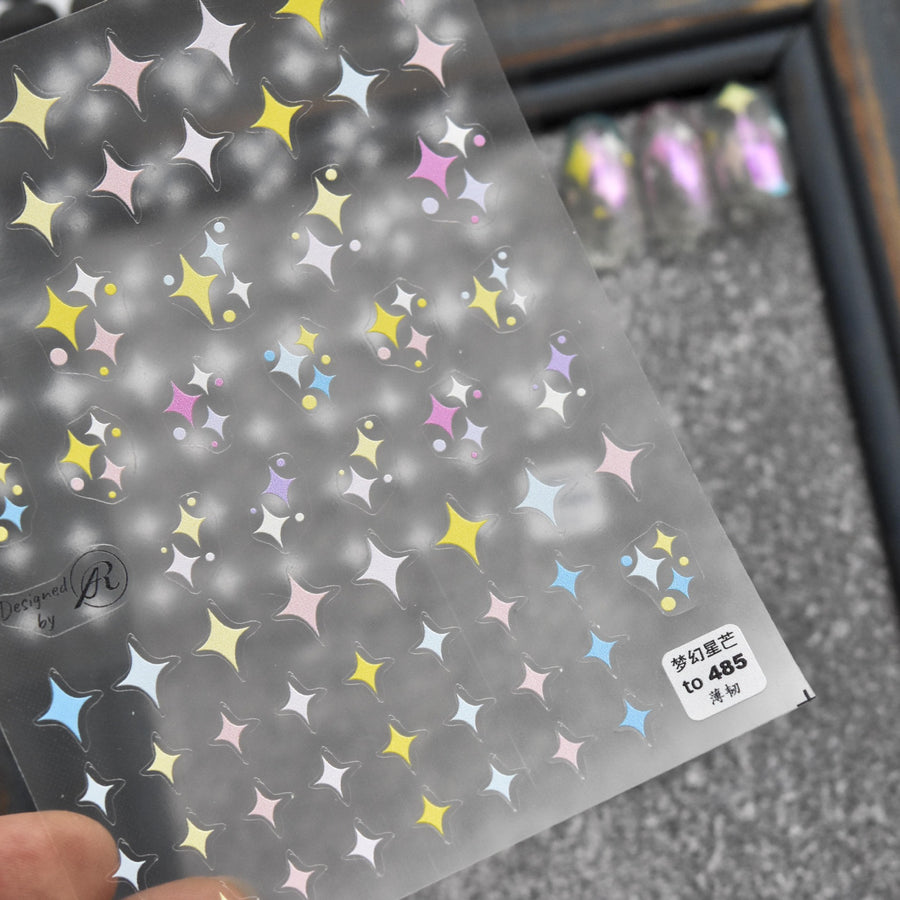 365nails: "Dreamy Pastel Star Sparkle" – Nail Art Stickers
