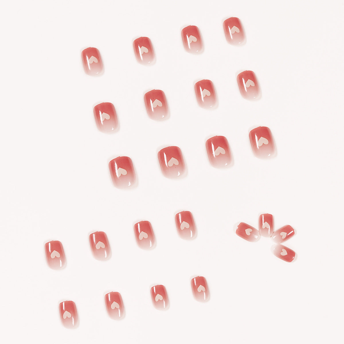 Polvo de melocotón transparente nude, uñas postizas terminadas, uñas removibles, uñas suaves | 365nails