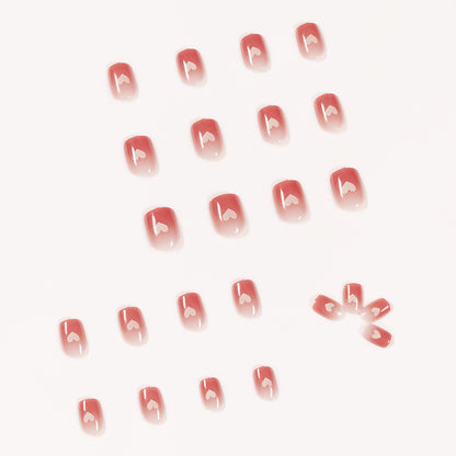 Nude transparent peach powder Press on nails finished fake nail nail nail  nail  removable nail soft nail｜365nails