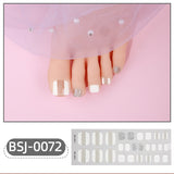 Semi-Cured Gel Nail Strips Elegant Brightening Glossy Toe Style (MOQ=3)