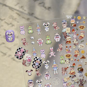 Autumn Cute Animal & Food: "Cozy Autumn Buddy" – 5D Embossed Nail Sticker