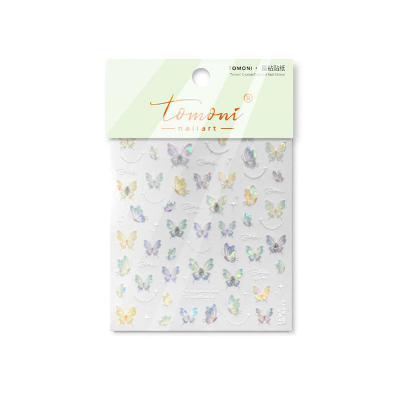365nails: "crystal iridescent butterfly" – Nail Art Stickers