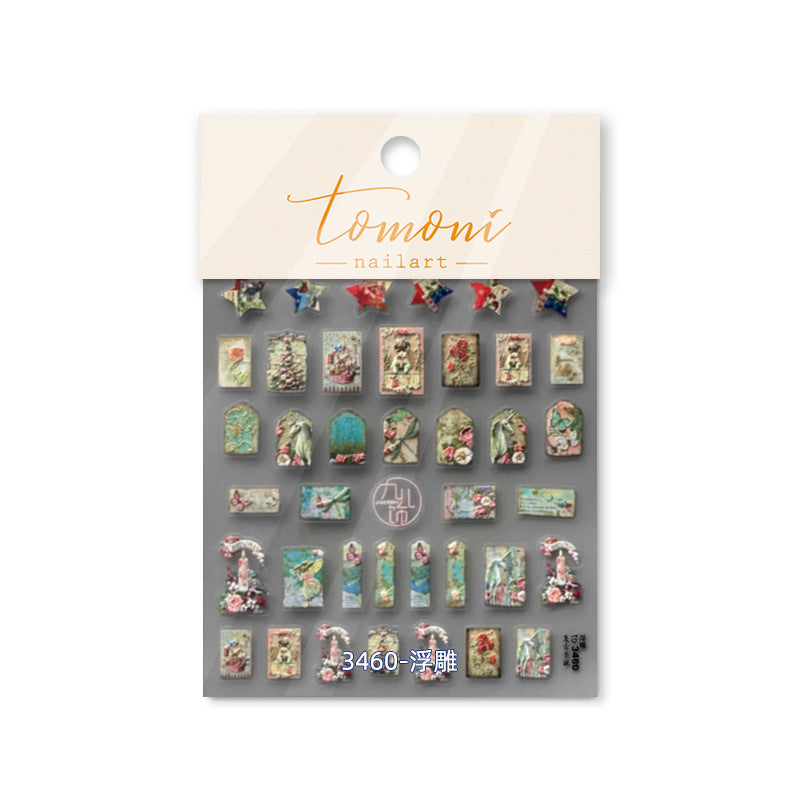 365nails: "vintage fairy & butterfly portrait" – Nail Art Stickers