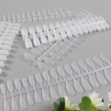 Nail Tips Hand-worn nail pads Transparent and seamless full-frosted nail pads Full-size nail pads 15 sample bags Patch nail art