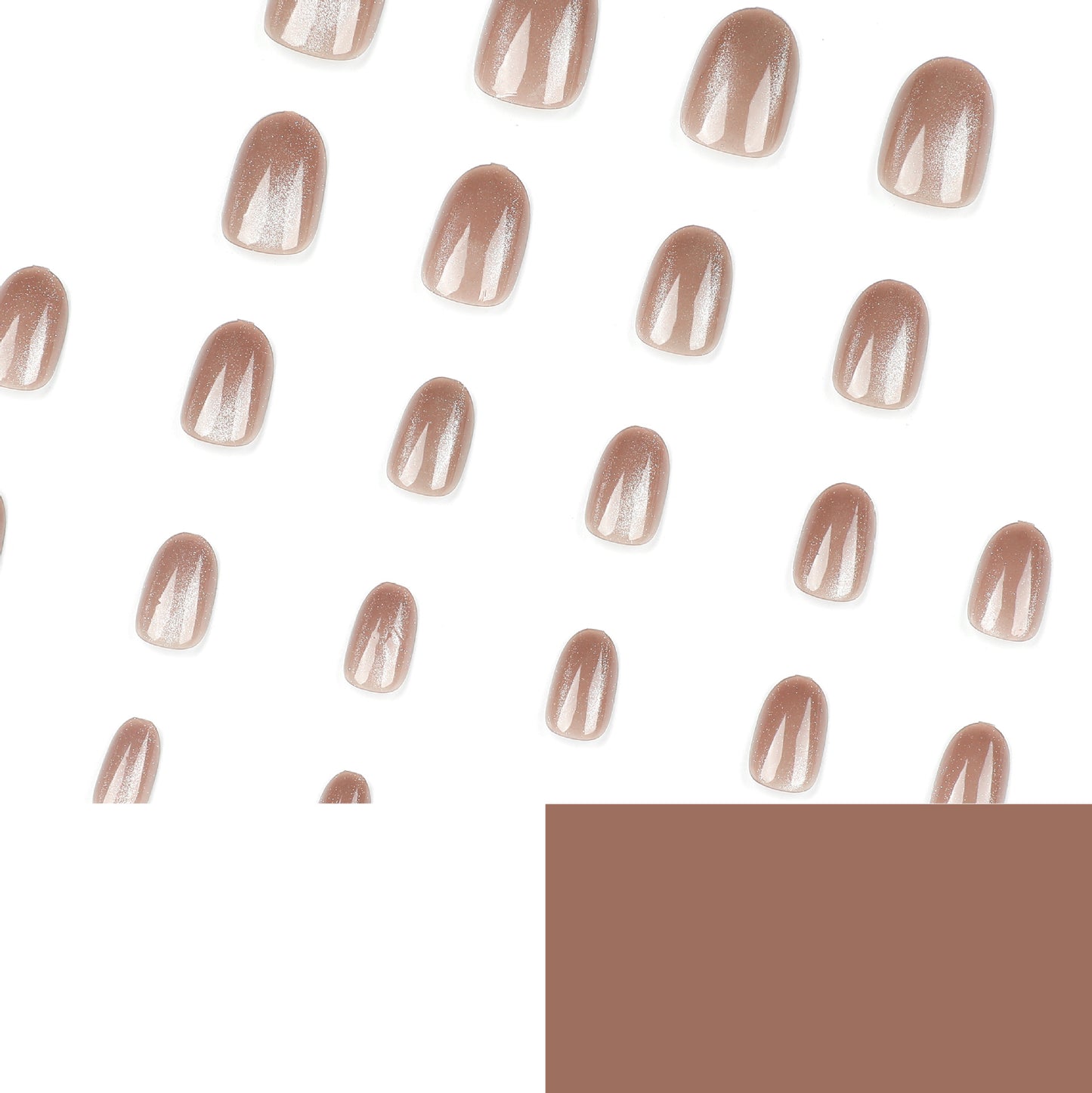 Adesivo, olho de gato colorido com café gelado, pedaço de unha flash, remendo de unha removível｜365nails