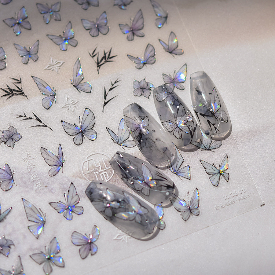 365nails: "Holographic Purple Butterfly" – nail art stickers