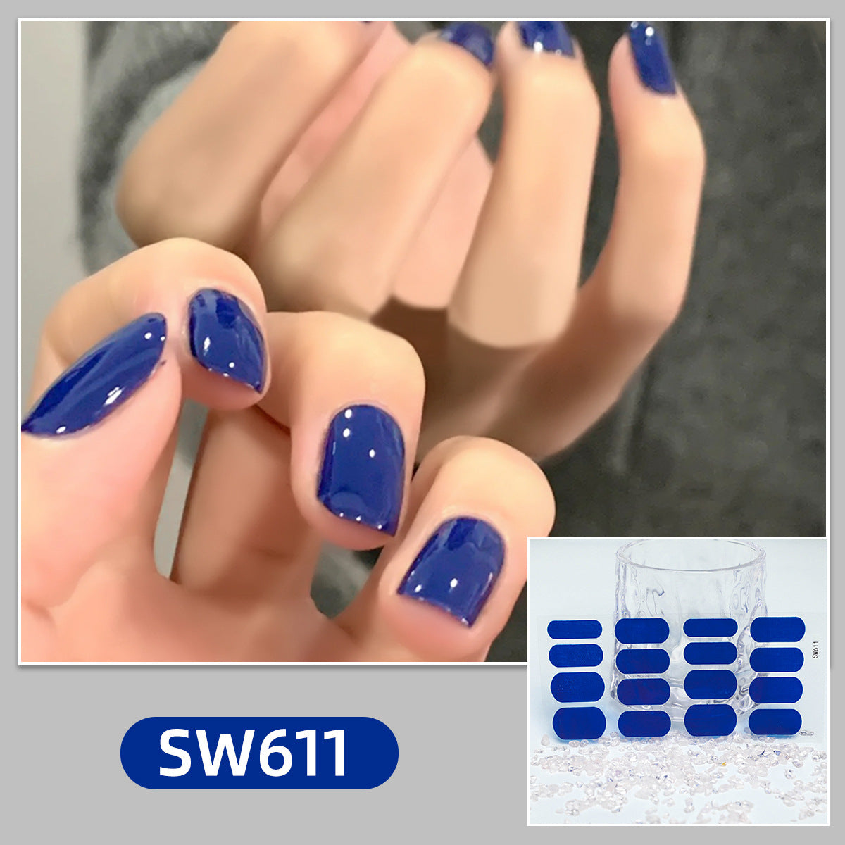 Nail art sticker simple solid color collection nail sticker gentle gradual change jump color nail sticker, waterproof and long-lasting sticker｜365nails