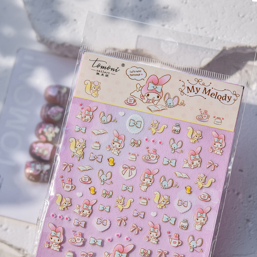 Thousand Li Mountains Collection: "Holographic Mountains & Clouds" – 3D Embossed Nail Sticker