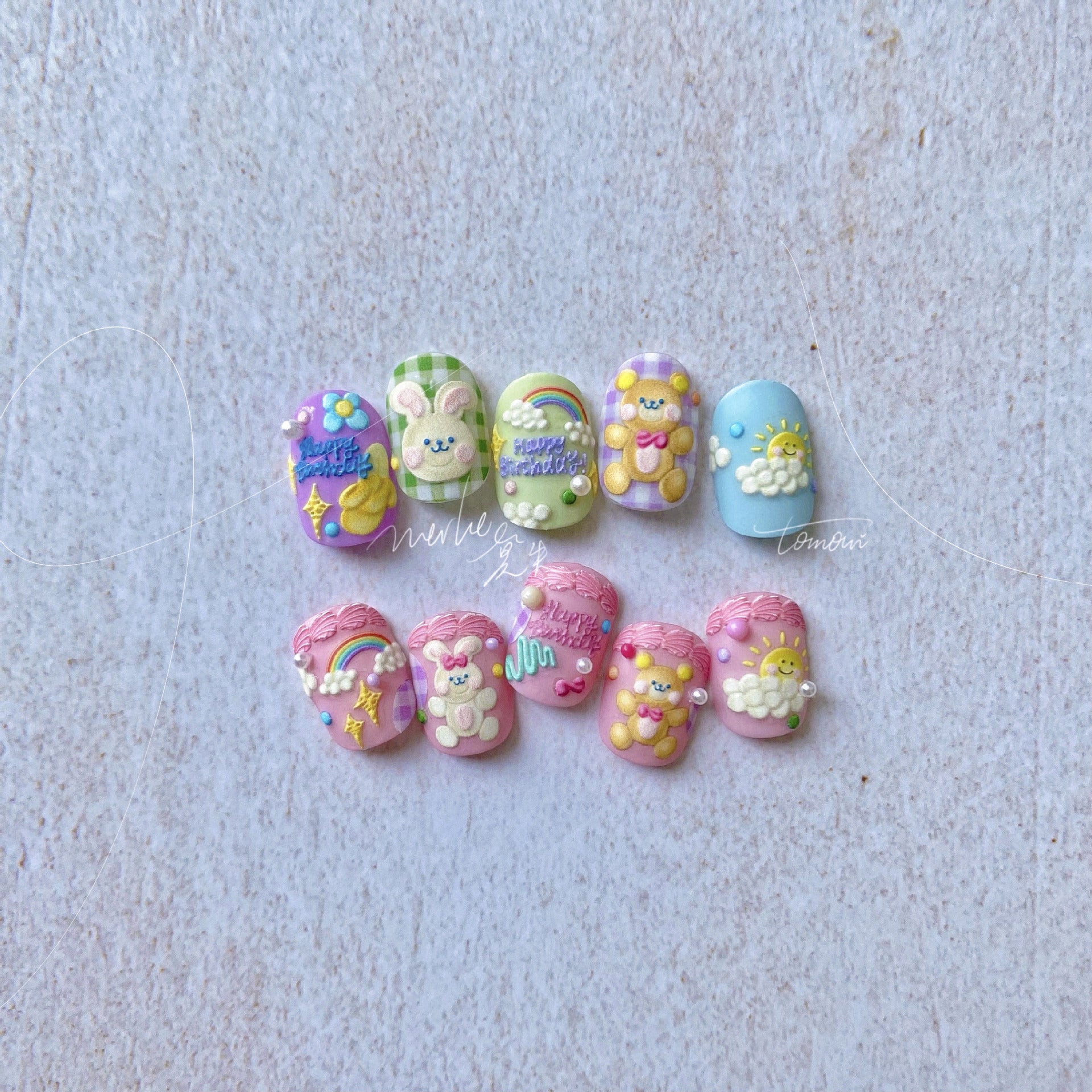 Birthday Party – 3D Embossed Nail Art Set