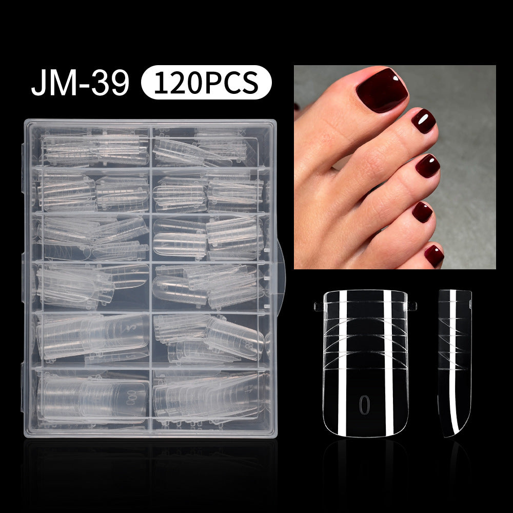 Nail Tips Crystal toenail nail mold with scale extension nail mold, foreign trade special nail mold 120 pieces