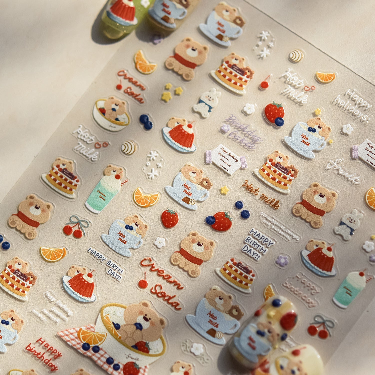 365nails: "Miiiichar Bear Picnic" – nail art stickers