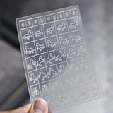Clear Embossed Nail Stickers – Multi-Pattern Outline Set