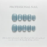 Colorful Glossy Short Press On Nails Collection Set