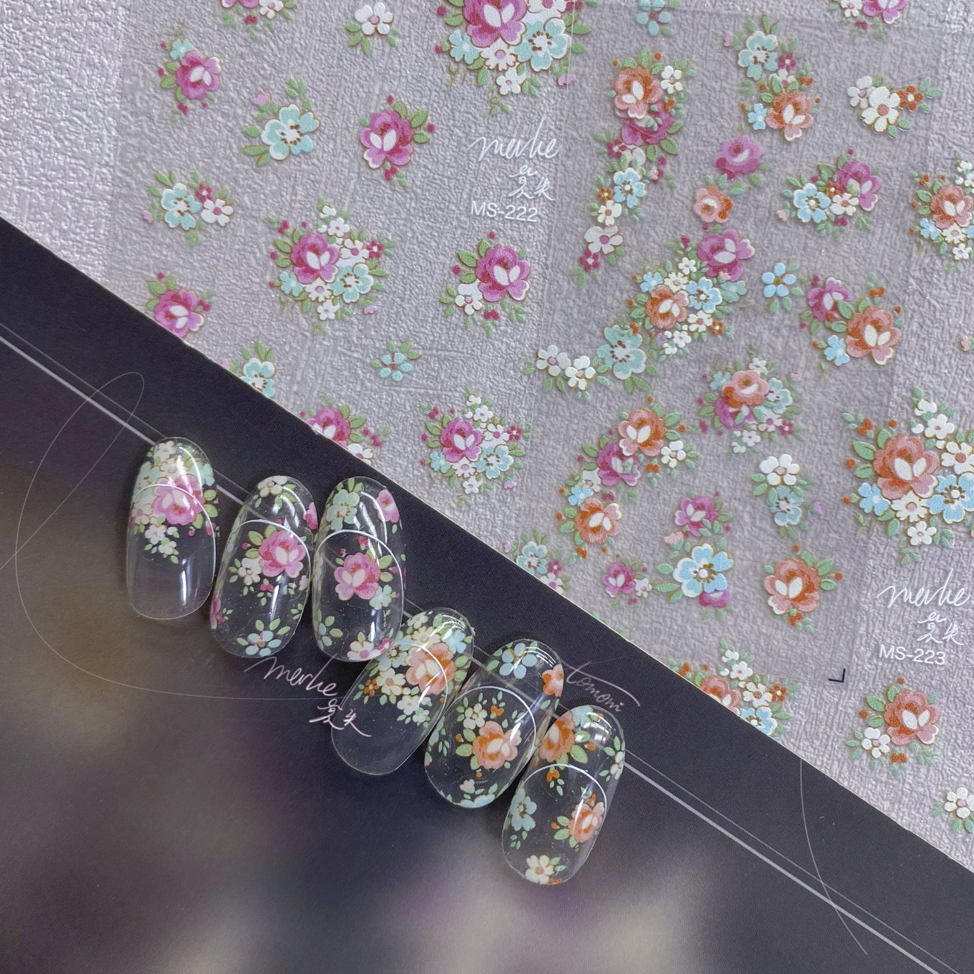 365nails: "Vintage Pink Rose" – nail art stickers