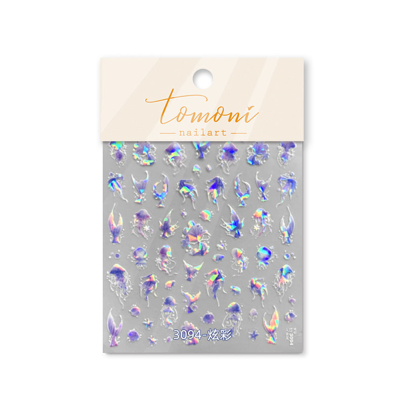 365nails: "Mermaid Tail Iridescent Seashell" – nail art stickers