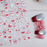 Cute Christmas Snowman Nail Art Sticker Flat Adhesive Christmas Snowman Little Penguin DIY Nail Sticker DH