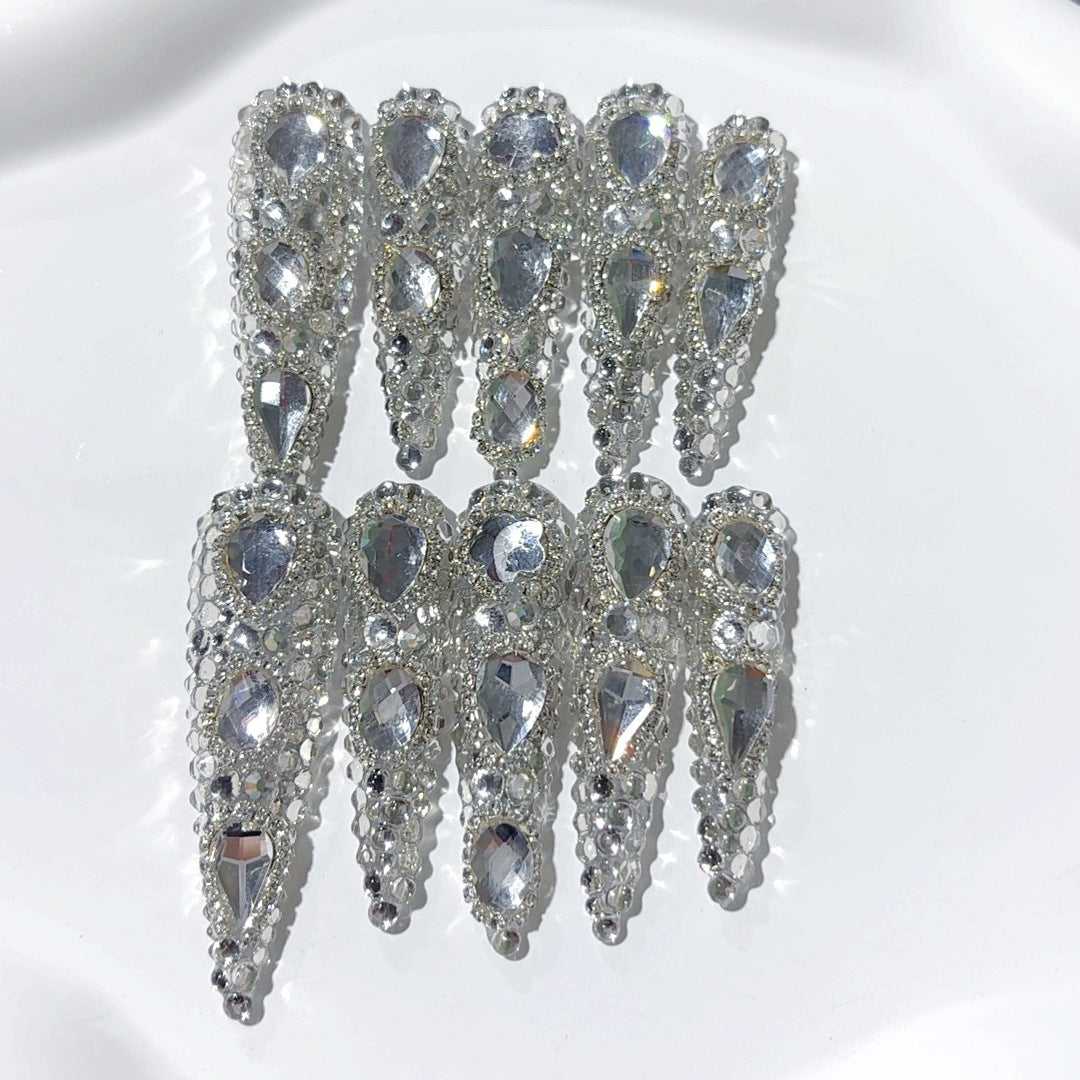 Full Crystal Extra Long Press On Nails