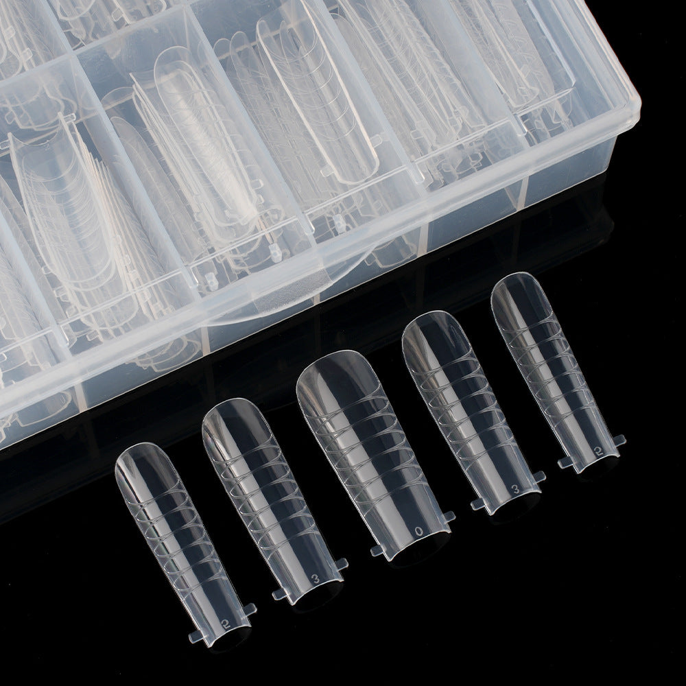 Nail Tips Extension nail mold wholesale, new boxed transparent paperless fast phototherapy nail crystal extension nail mold