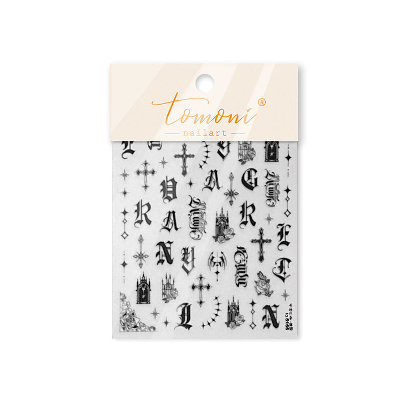 Gothic Castle – Dark Academia Nail Art Stickers