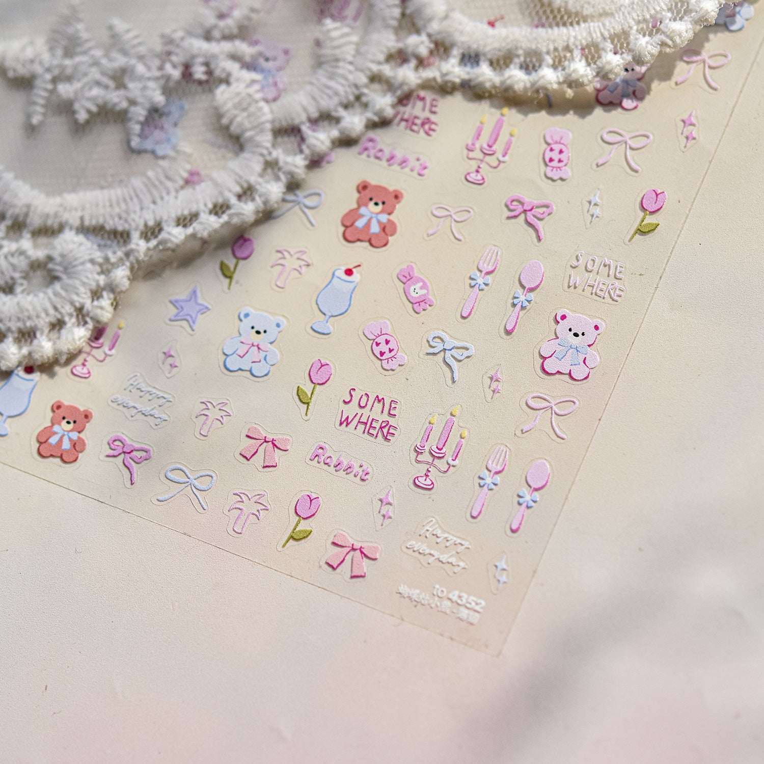365nails: 귀여운 테디 베어 파티 – 네일 아트 스티커