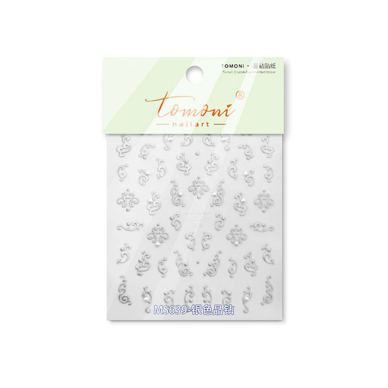 Musical Note Collection: "Rose Gold Melody" – 3D Crystal Nail Sticker